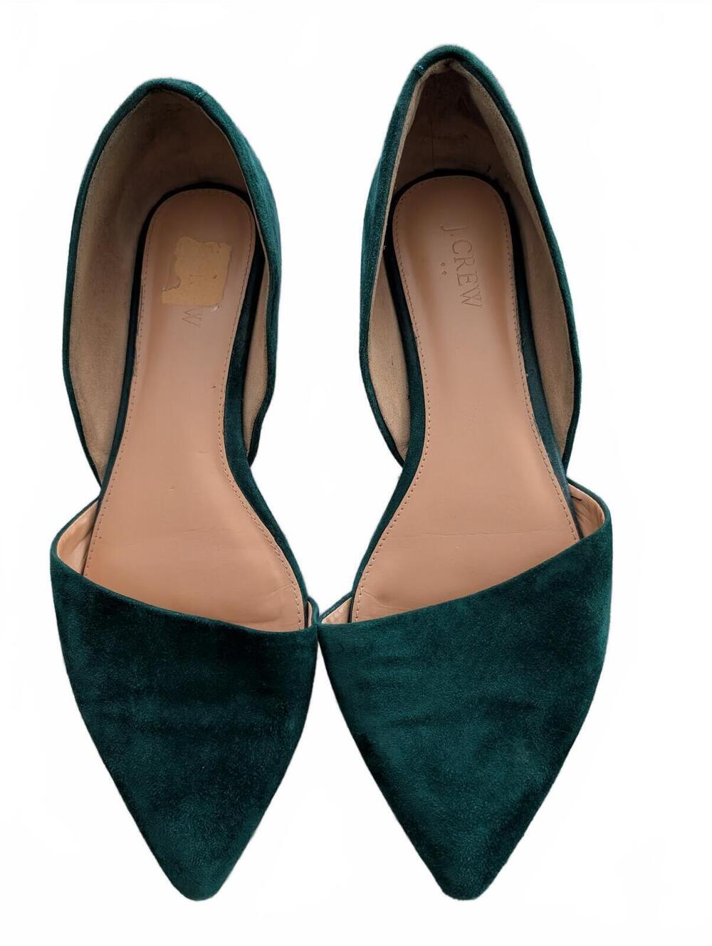 J Crew velvet slides